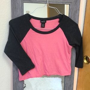 Rue 21 Cropped Baseball TShirt